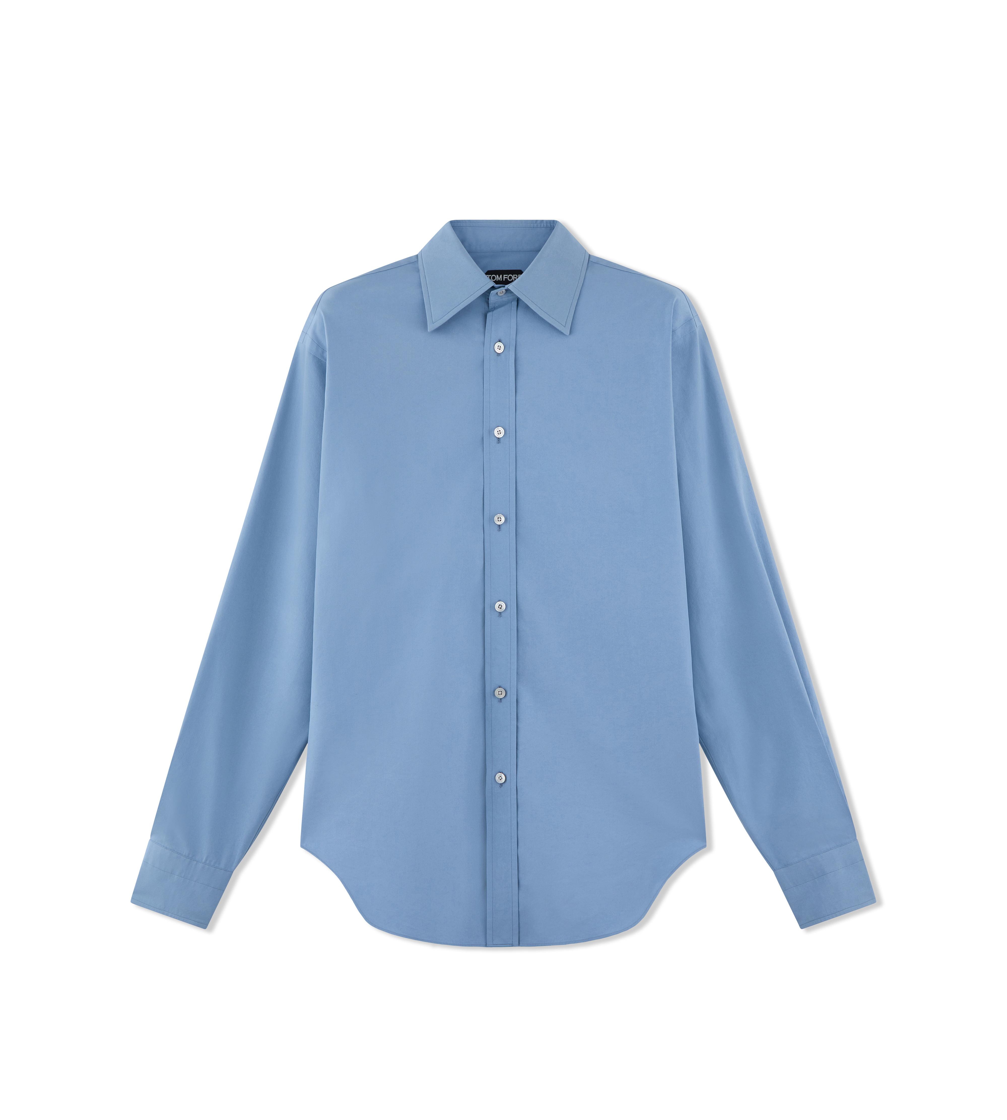 COTTON SILK POPLIN SLIM FIT SHIRT