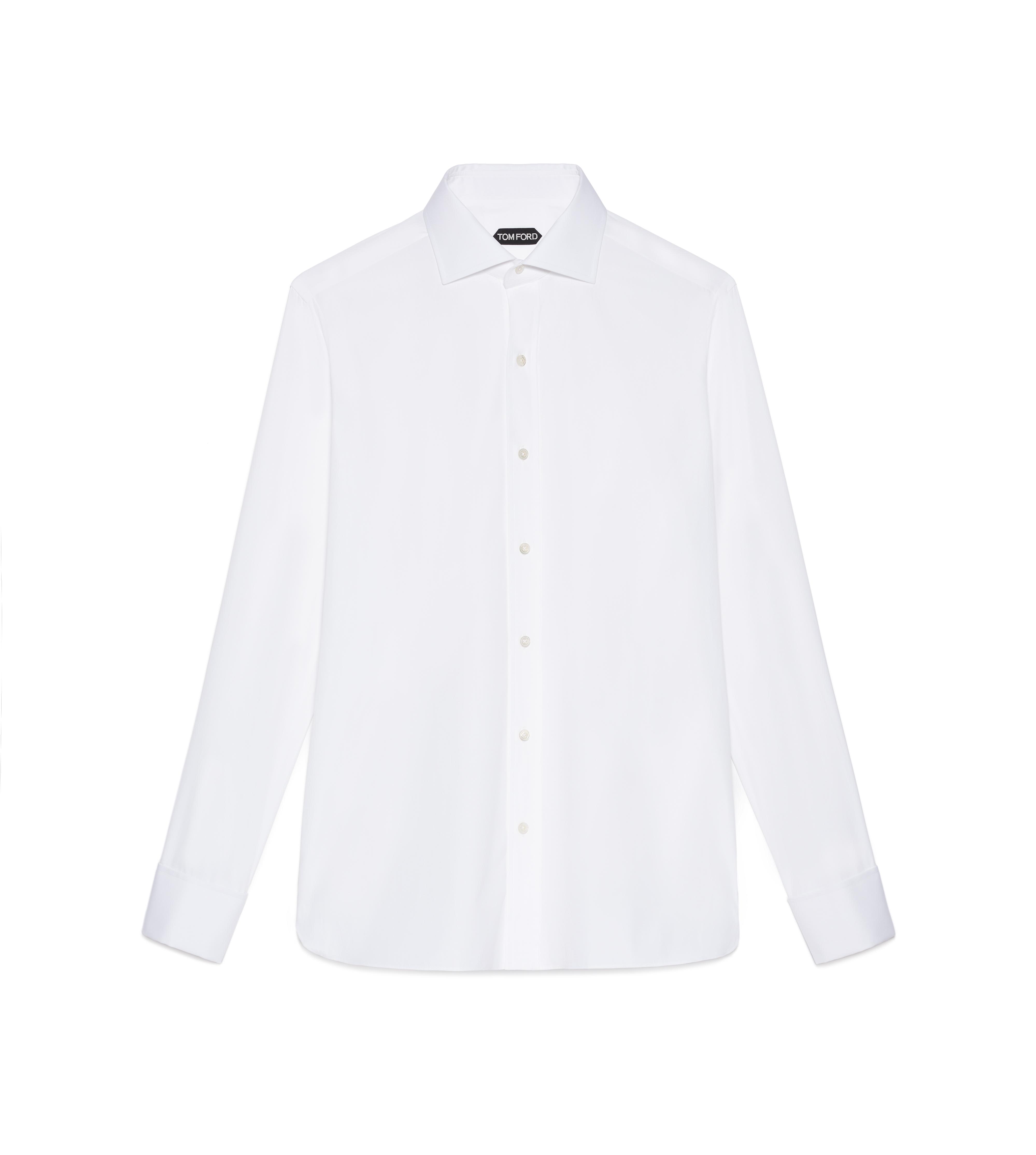 collard plain white shirt