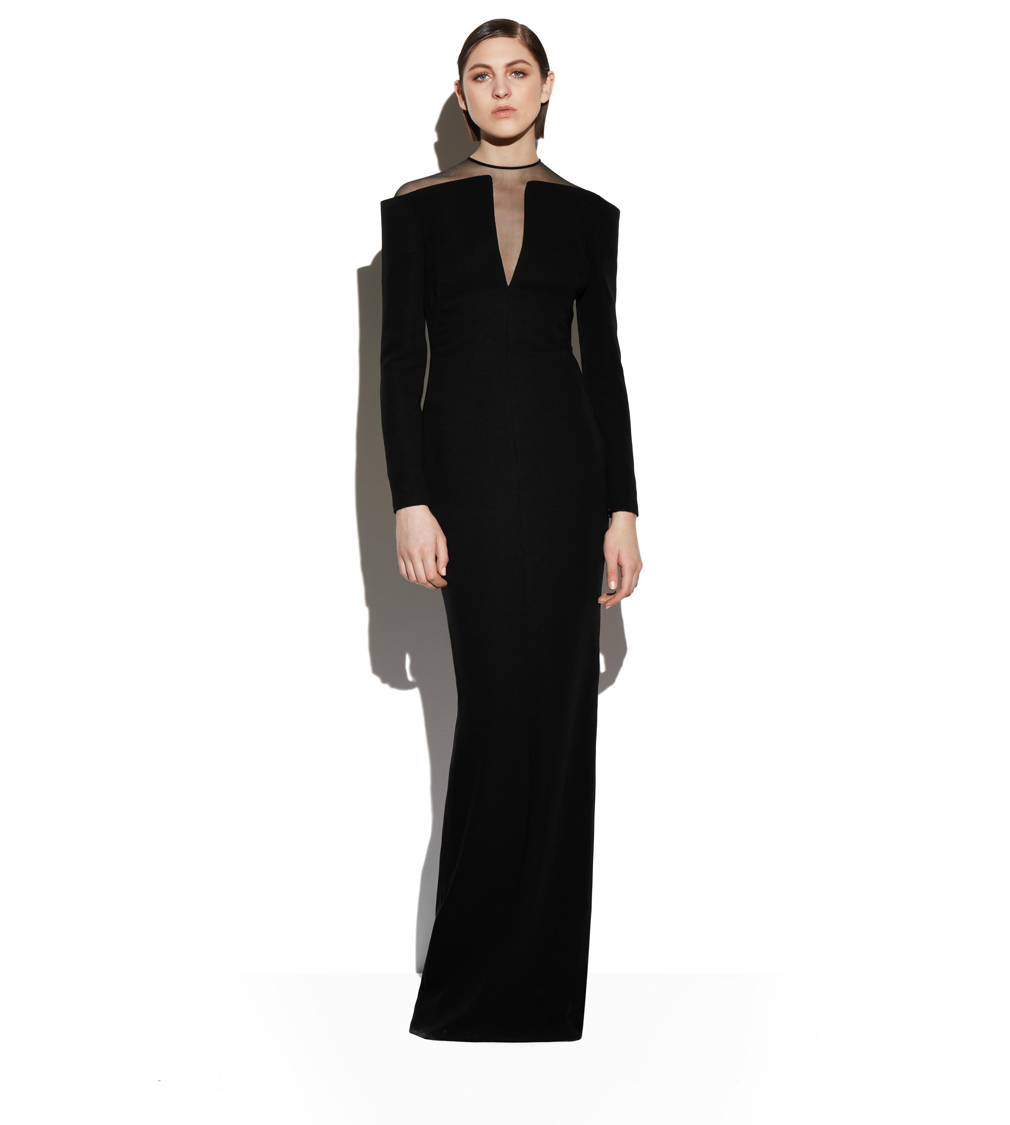 long sleeve structured dress