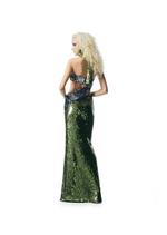 SEQUIN EMBROIDERY CUT-OUT EVENING DRESS H thumbnail
