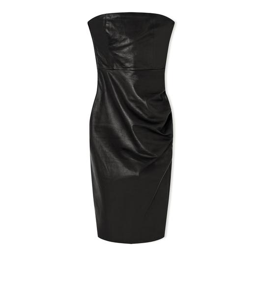 Long Black Leather Dress