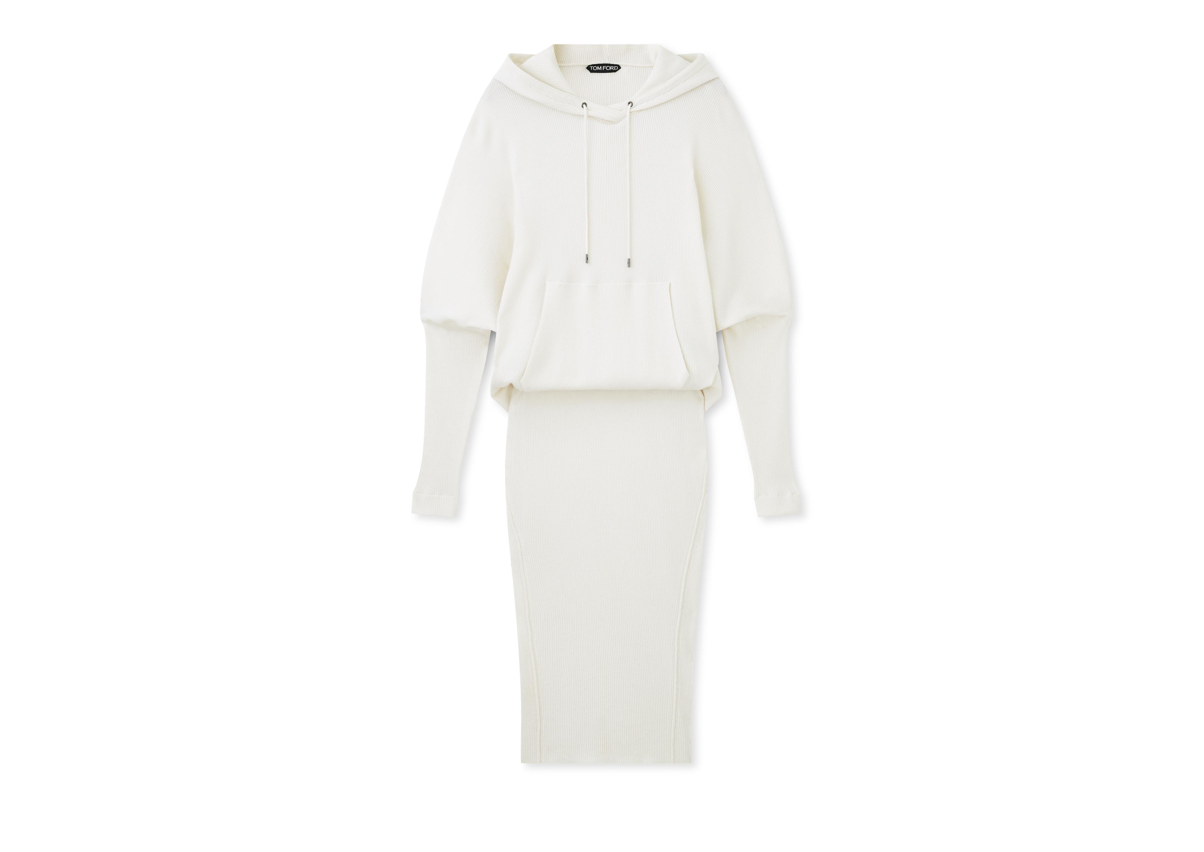 white cashmere dress