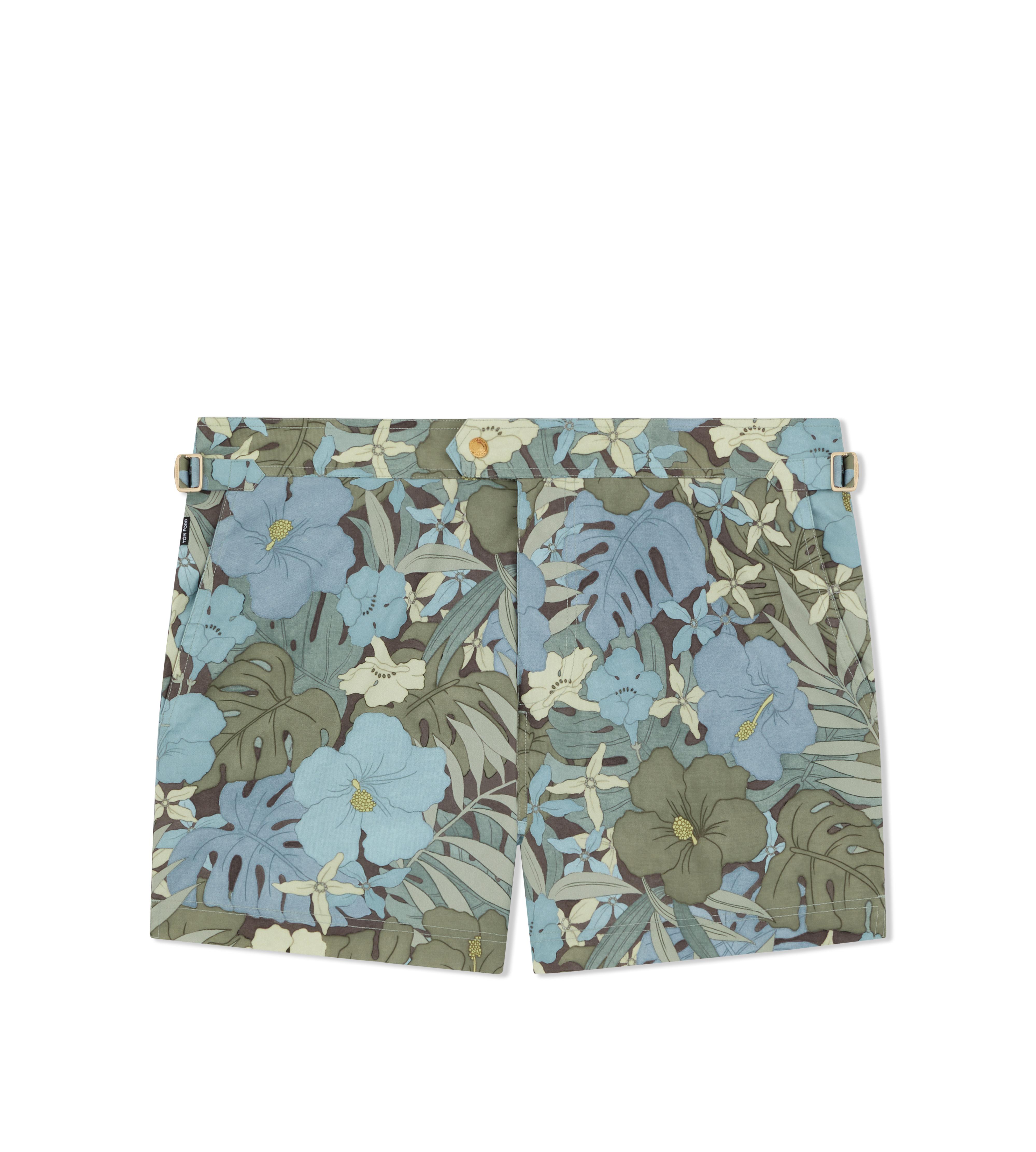 DUSTY HIBISCUS PRINT SWIM SHORT