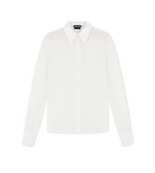 CREPE DE CHINE FITTED SHIRT