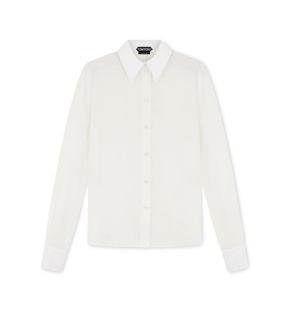 CREPE DE CHINE FITTED SHIRT A fullsize