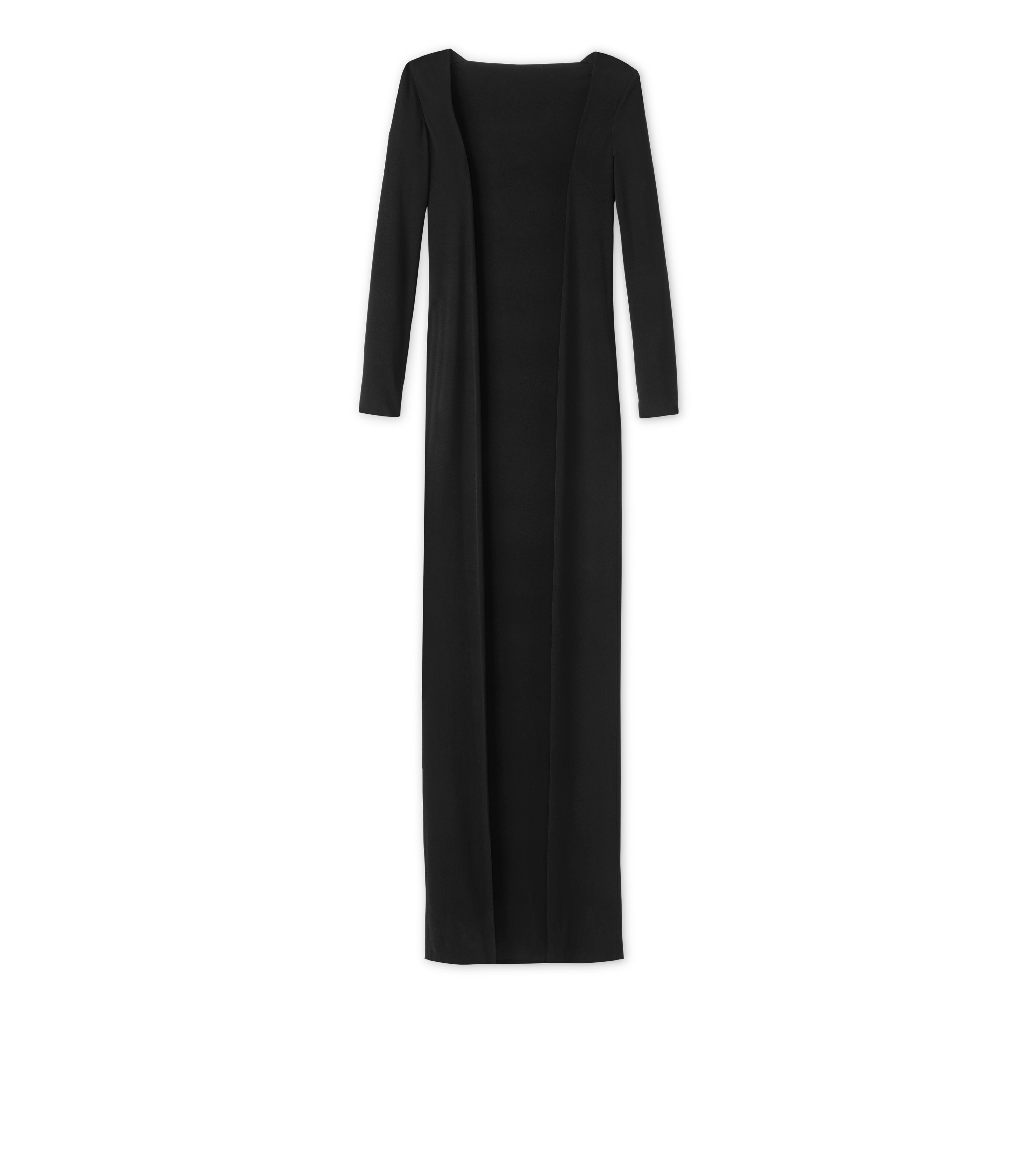 Crepe Jersey Floor Length Cardigan