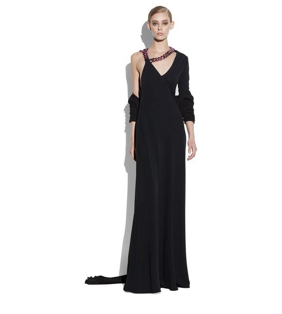 Crepe Jersey Floor Length Cardigan