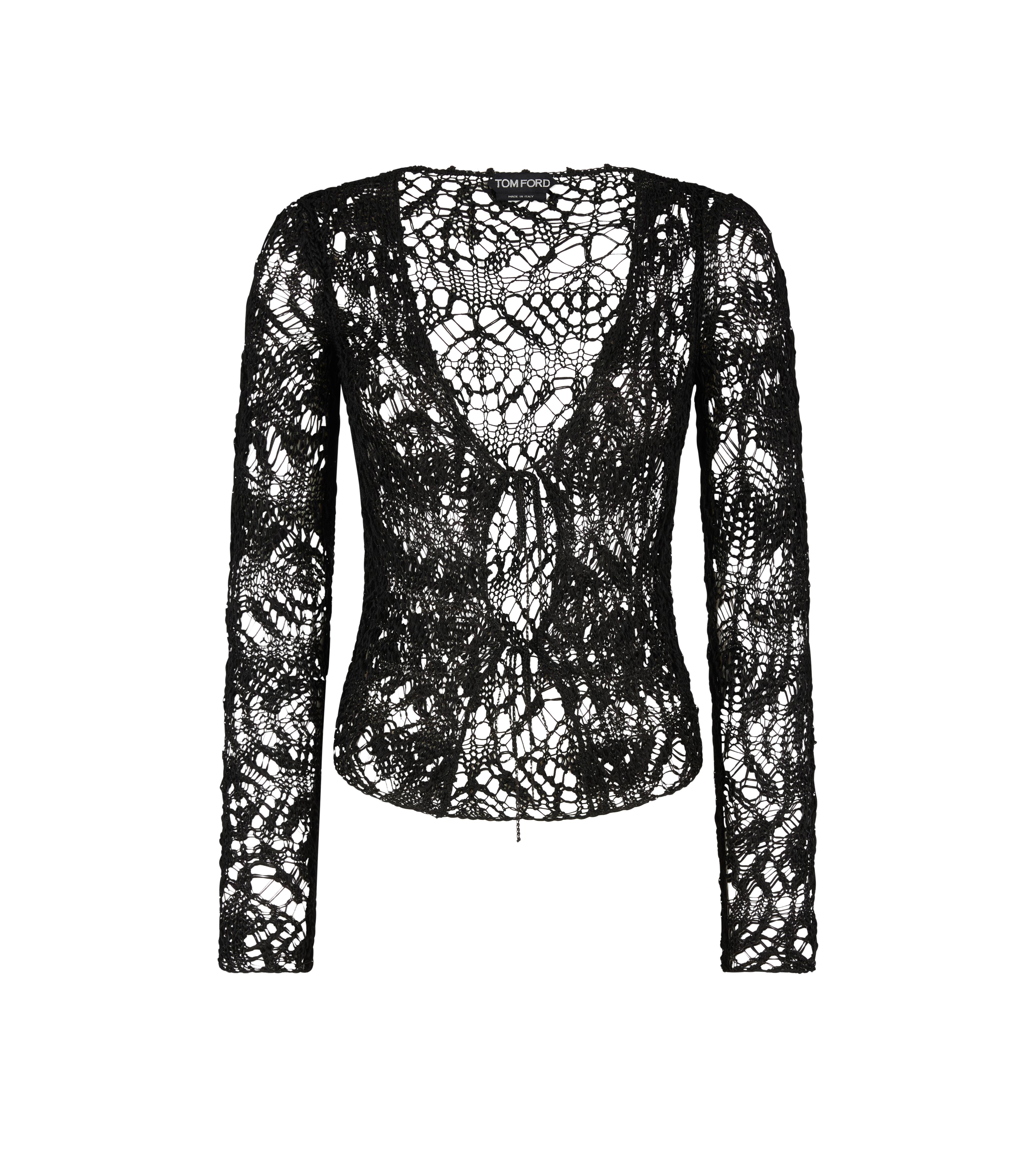 FINE VISCOSE LACE CARDIGAN