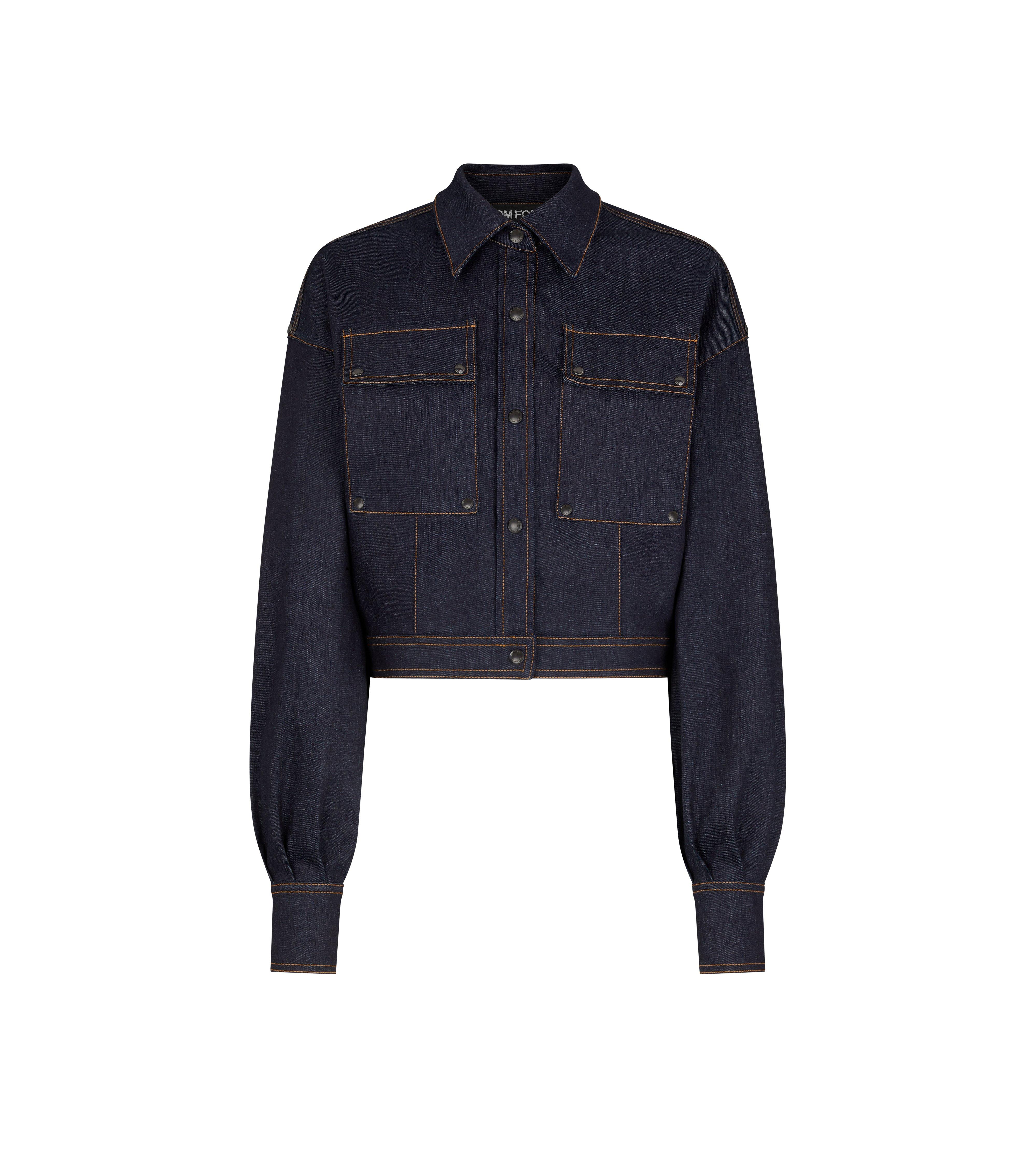 LIGHTWEIGHT DENIM CROPPED BLOUSON