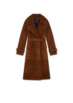 CASHMERE SUEDE TRENCH COAT A thumbnail