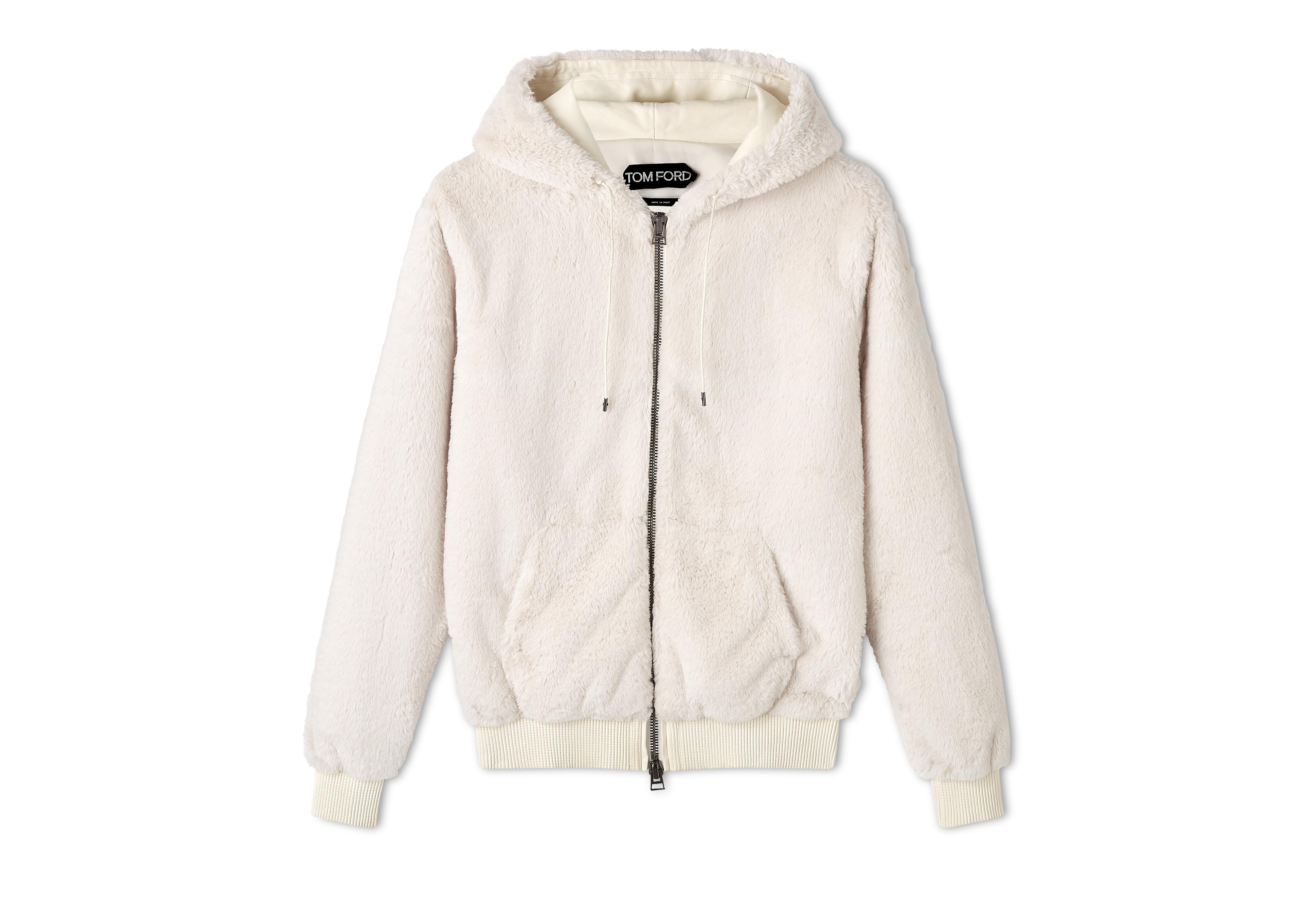faux fur hoodie women's
