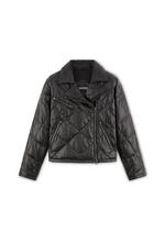 PLONGE LEATHER QUILTED  BIKER A thumbnail