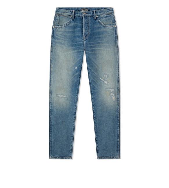SUMMER BLUE TAPERED FIT JEANS A fullsize