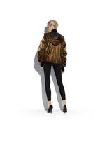 SHINY TECHNICAL DUCHESSE RUCHED HOODIE C thumbnail