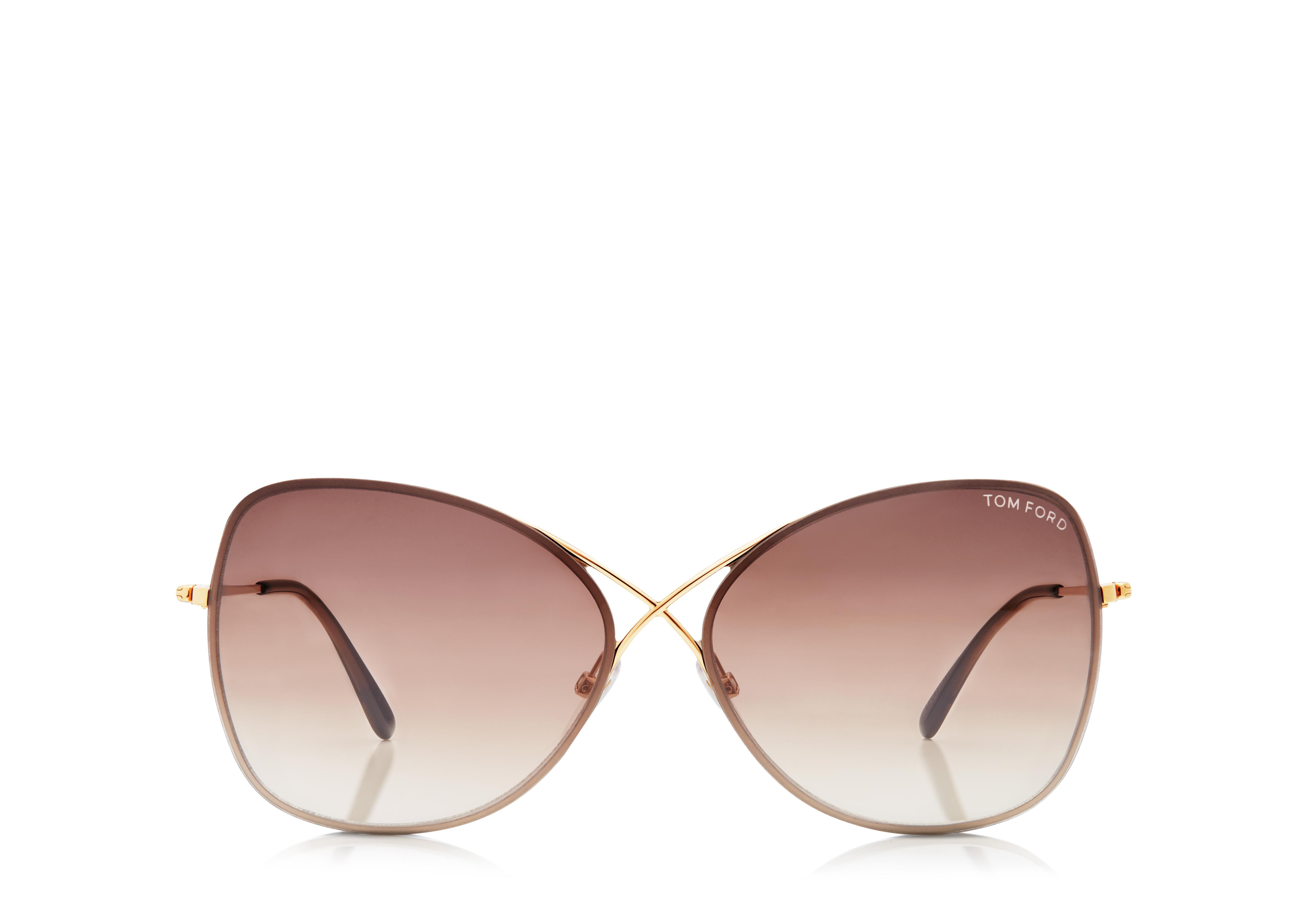 Tom Ford FT0250/S Colette Butterfly sunglasses with gradient lenses.  