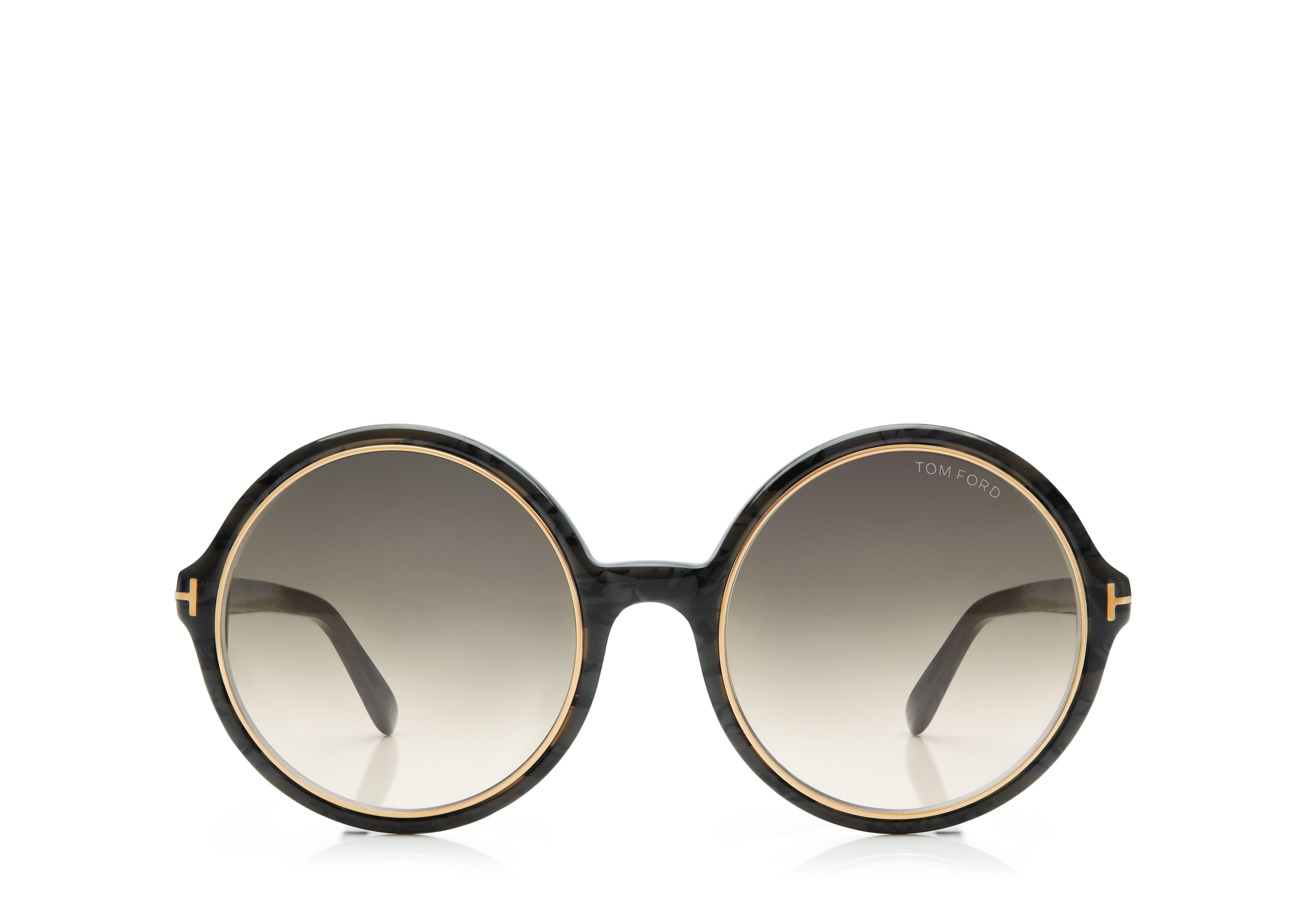 Tom ford eyewear carrie round plastic sunglasses #6