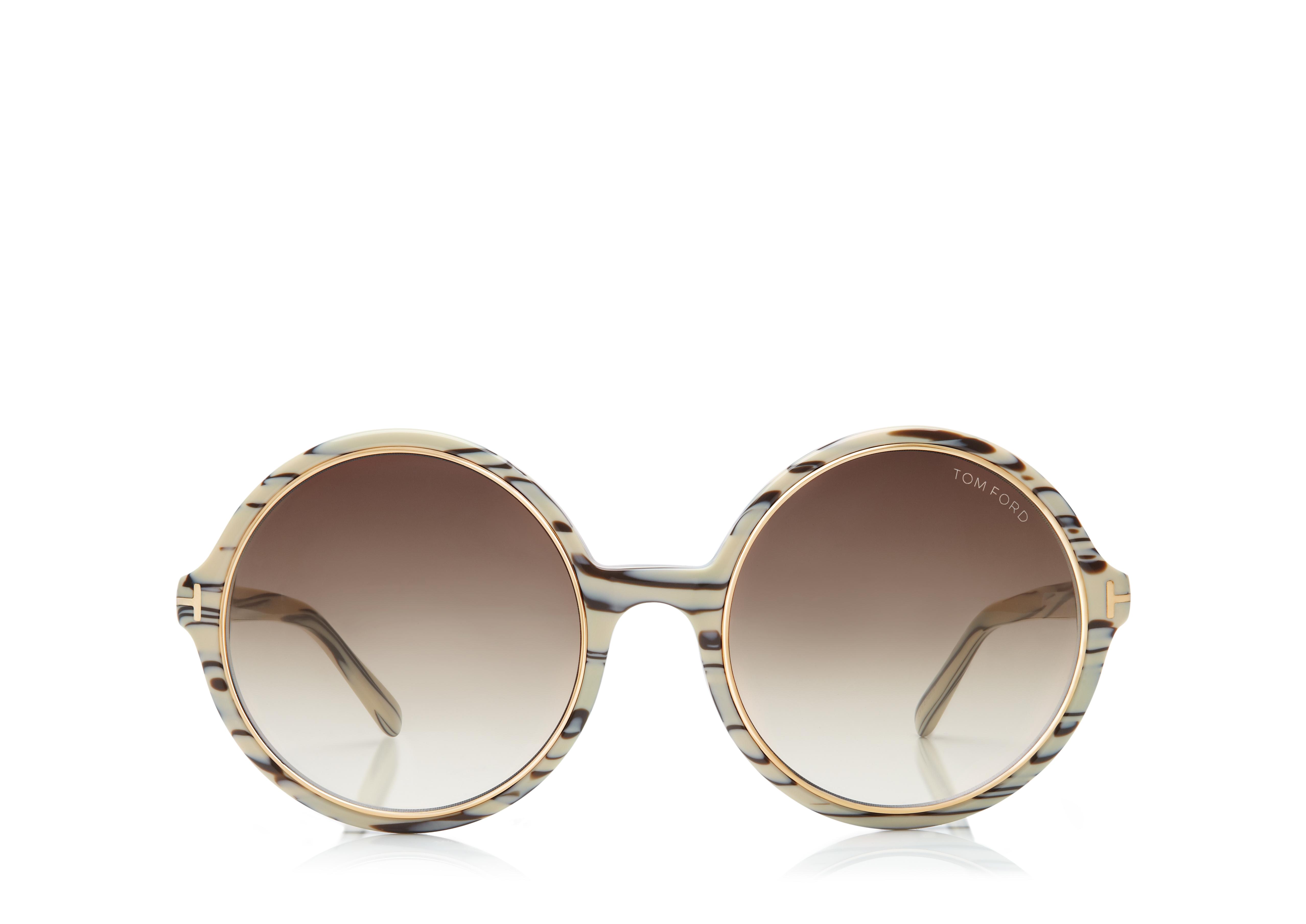 Tom ford eyewear carrie round plastic sunglasses #1