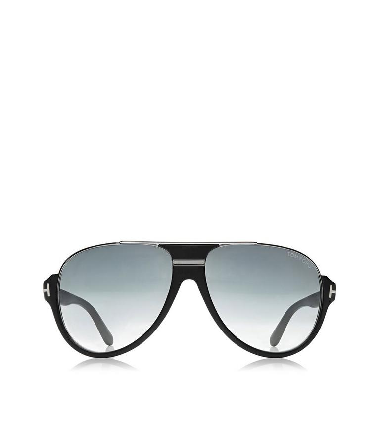 for Men Tom Ford Addison Metal Sunglasses in Ruthenium/Brown Green Mens Sunglasses Tom Ford Sunglasses 