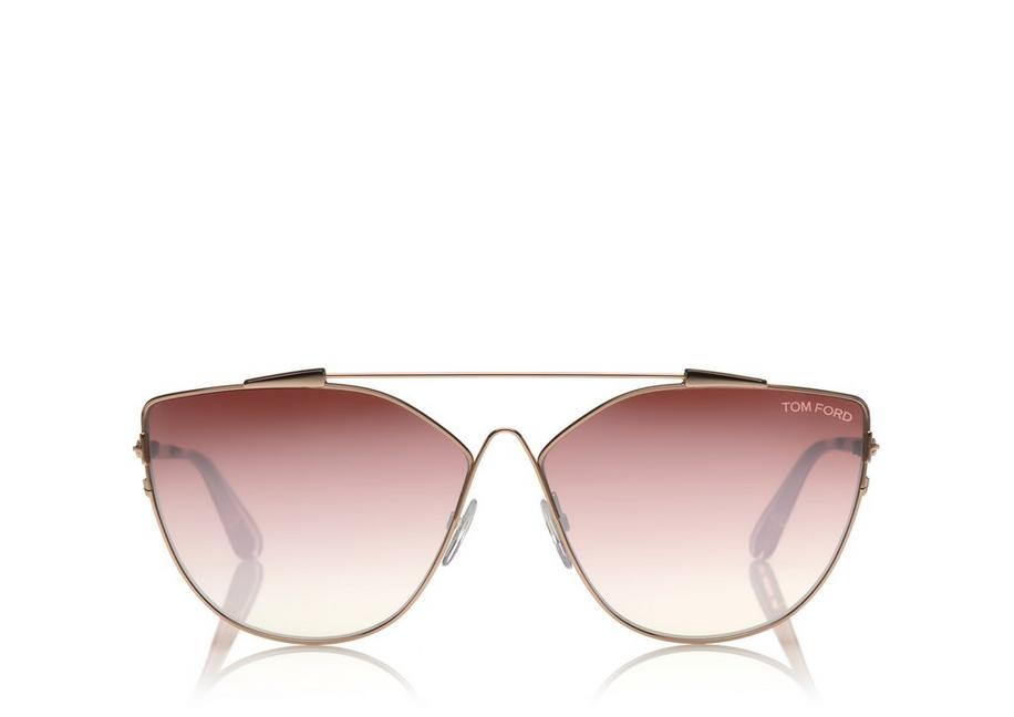Tom Ford FT0563 Jacquelyn-02 Sunglasses Gold w/Brown Mirror Lens 64mm 33G FT563 TF 563 TF563 