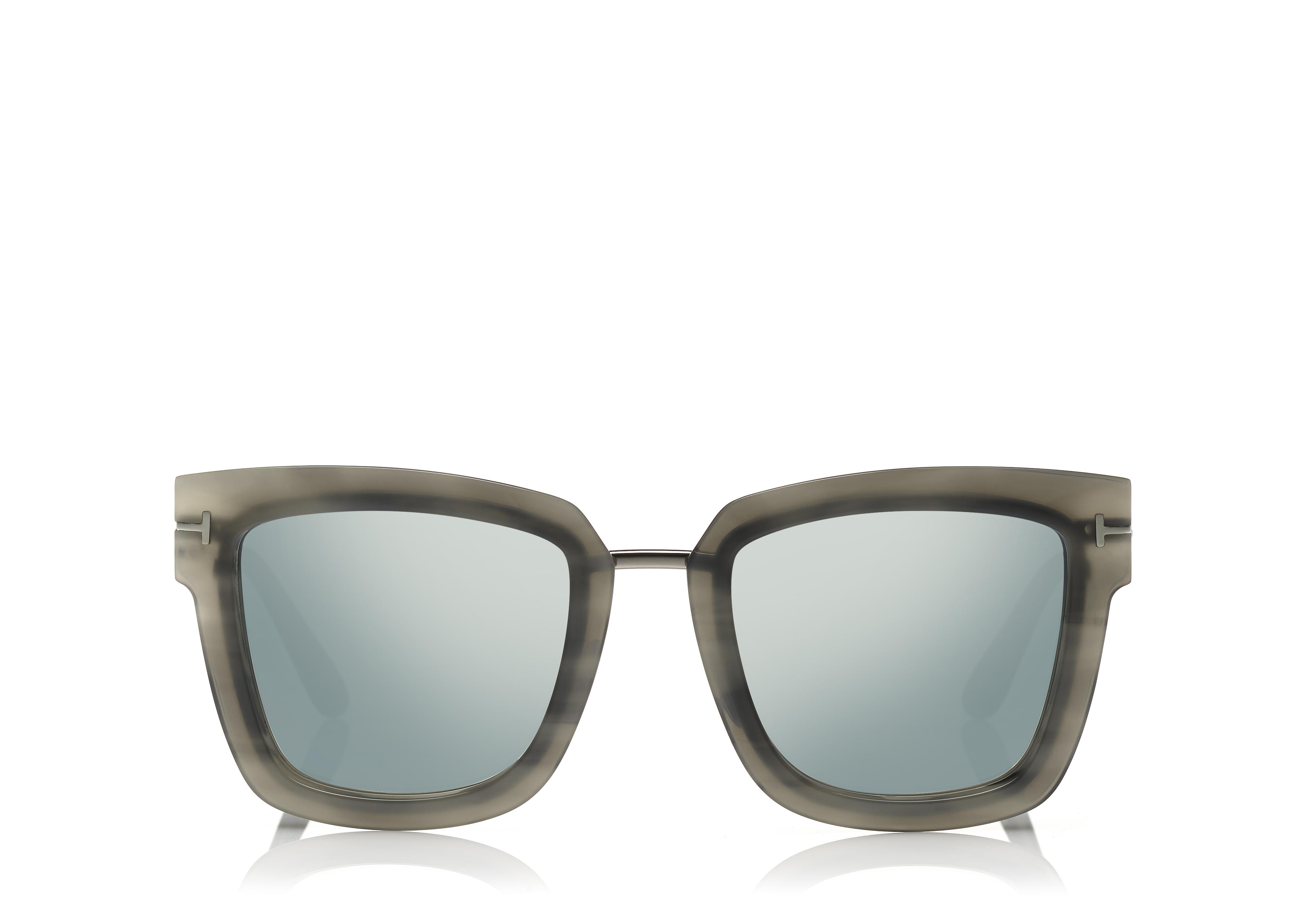 Tom Ford Lara Sunglasses Tom Ford Square Sunglasses TF573 Lara-02 74F Powder Pink  main image 3
