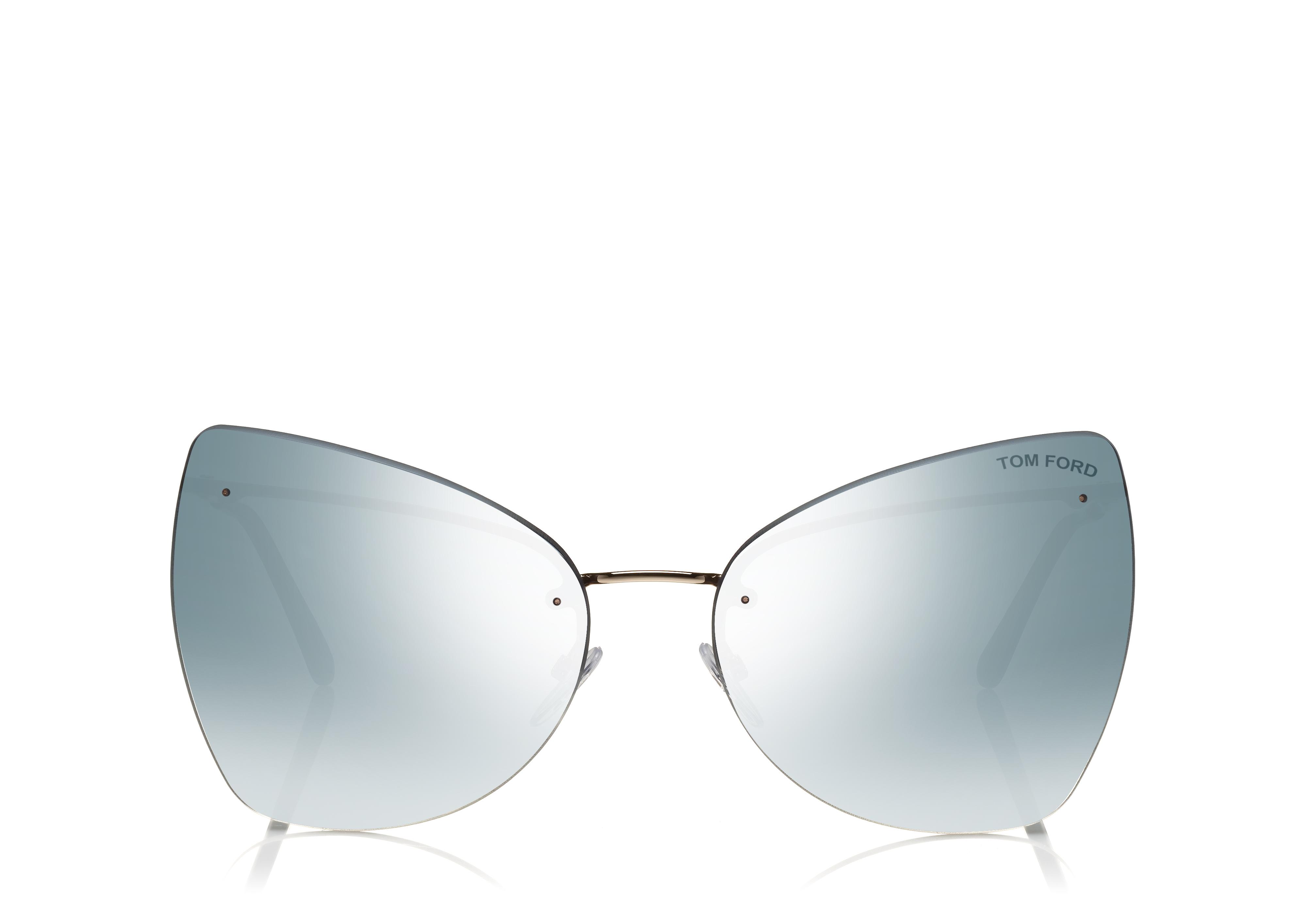 Tom Ford Charlotte Sunglasses Butterfly Acetate Sunglasses Grey Silver  FT0657 Sunglasses Tom Ford Eyewear 