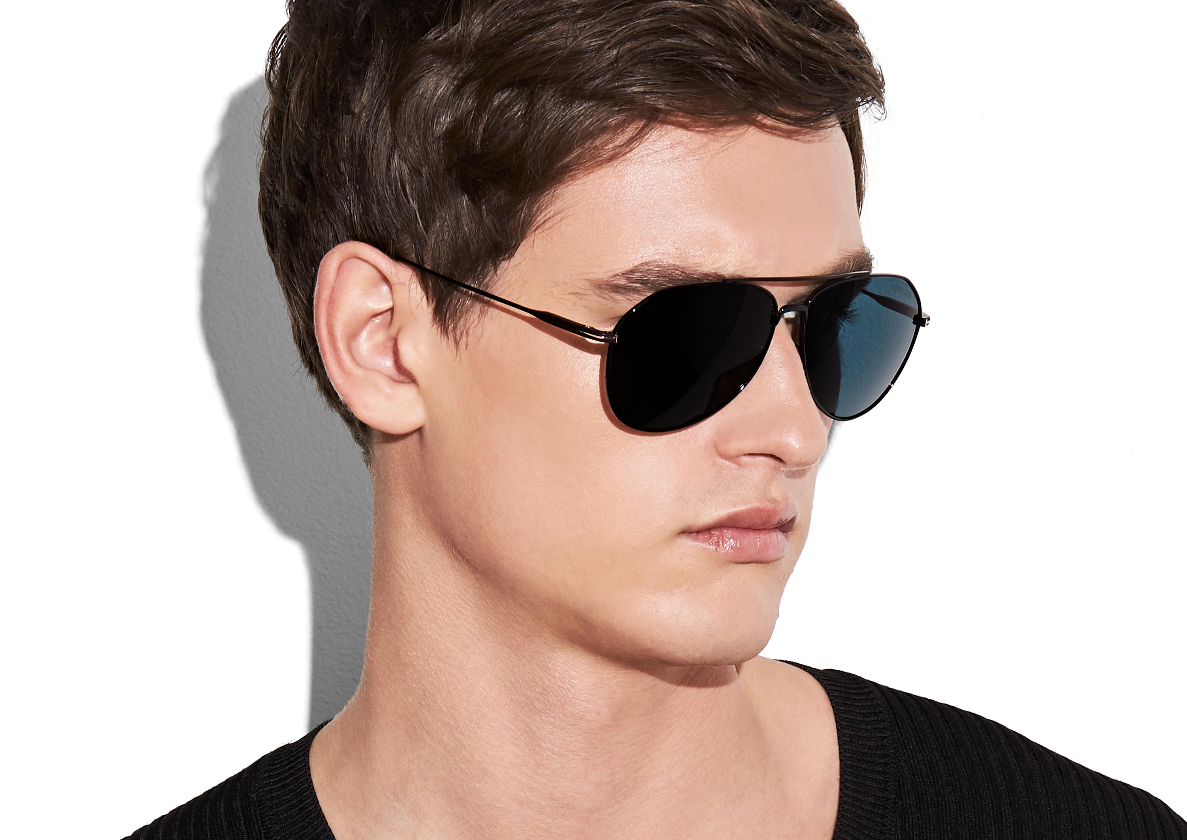 white thin sunglasses