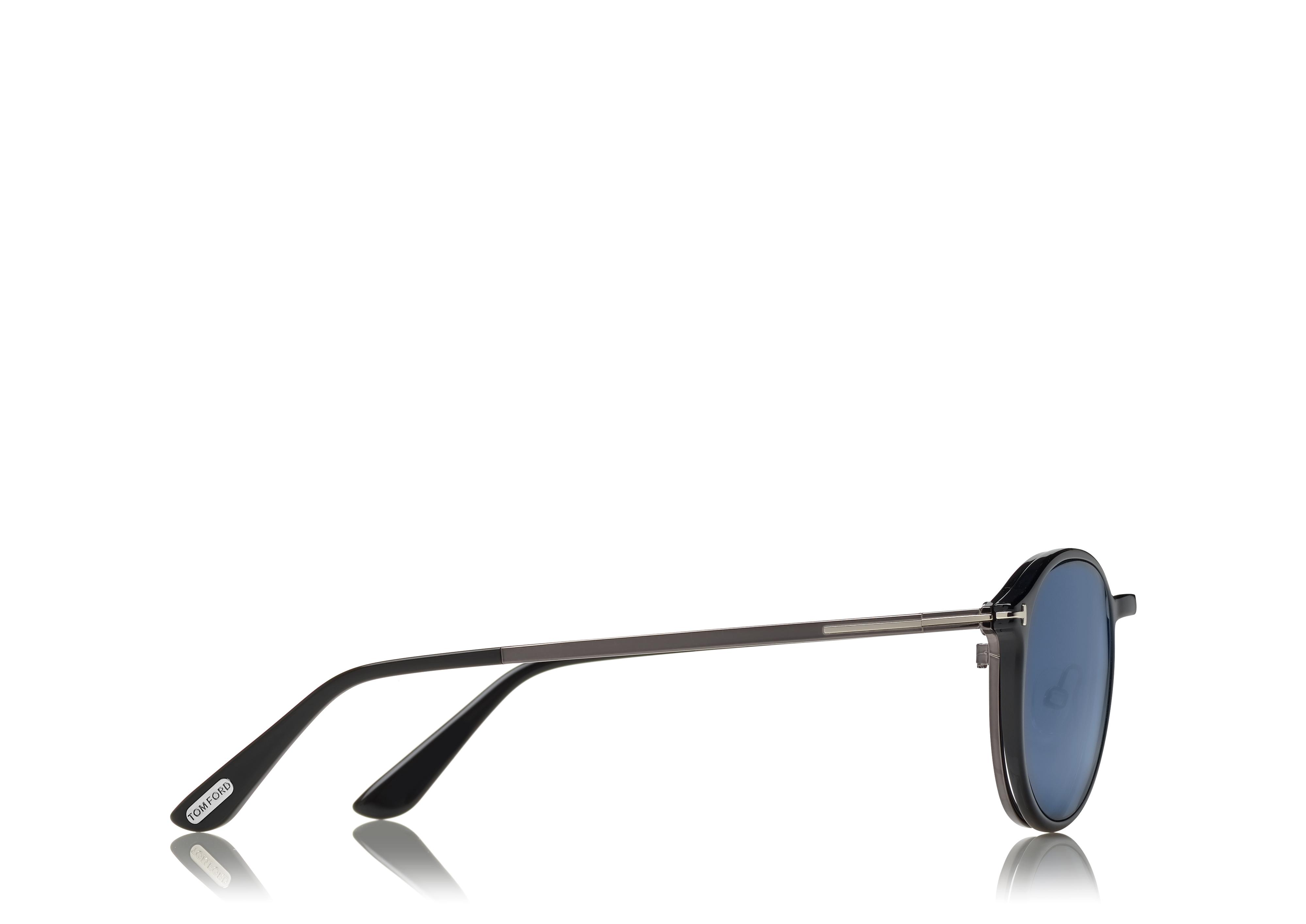 Tom Ford SOFT ROUNDED OPTICAL FRAME WITH MAGNETIC CLIP 