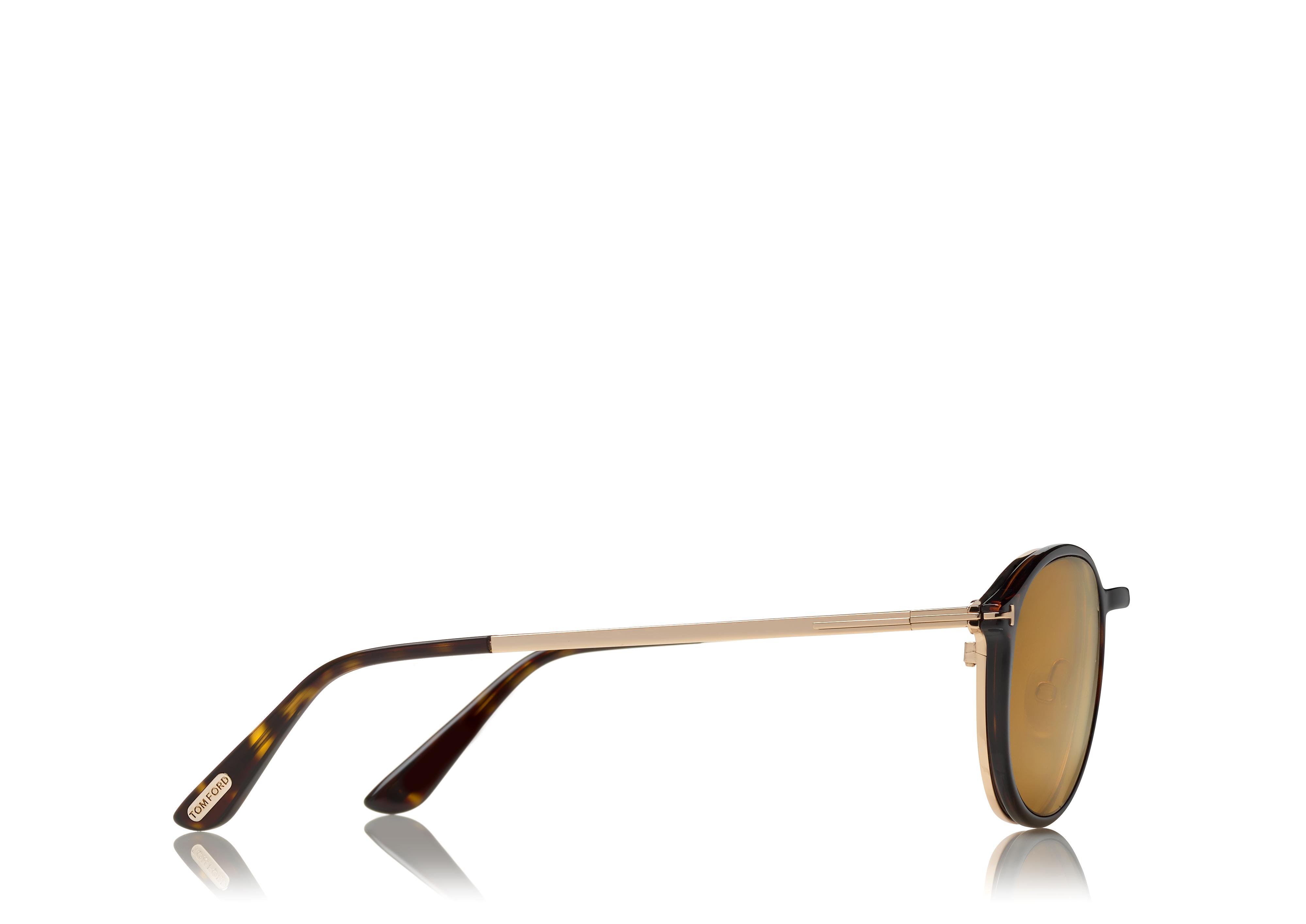 Tom Ford SOFT ROUNDED OPTICAL FRAME WITH MAGNETIC CLIP 