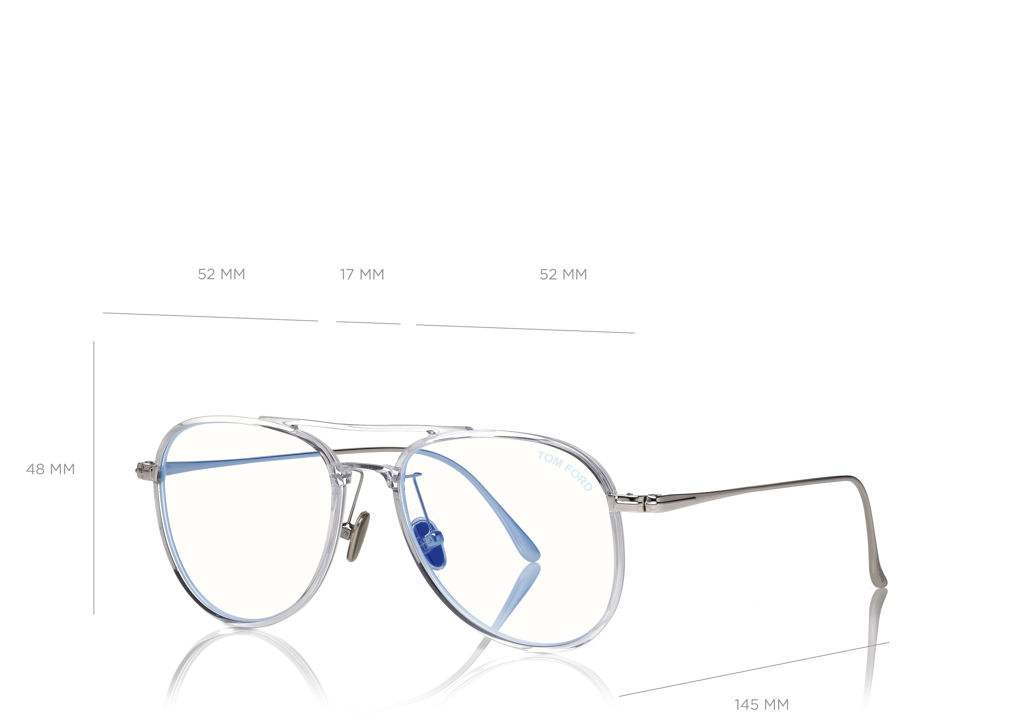 tom ford blue block pilot opticals