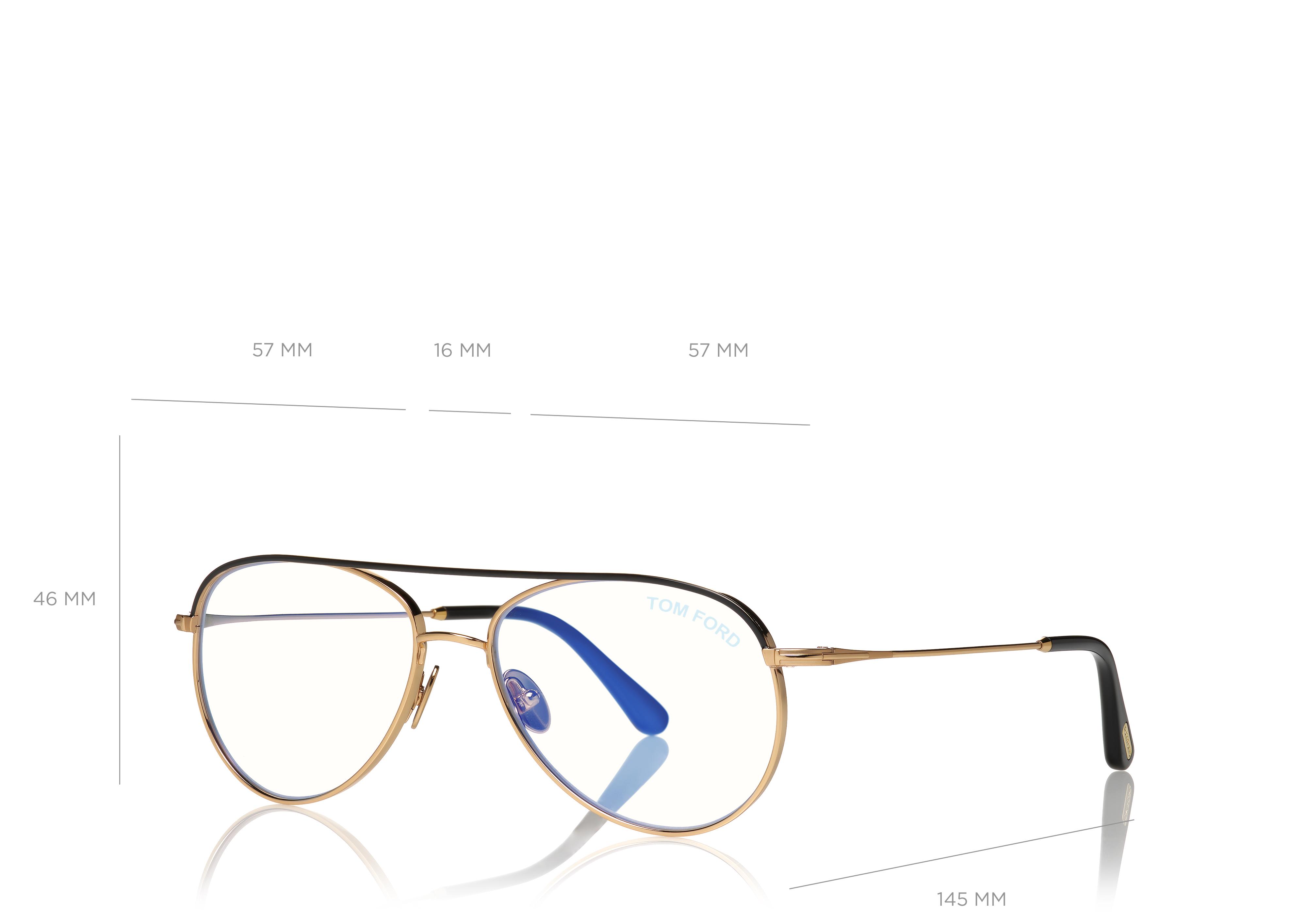 tom ford blue block pilot opticals