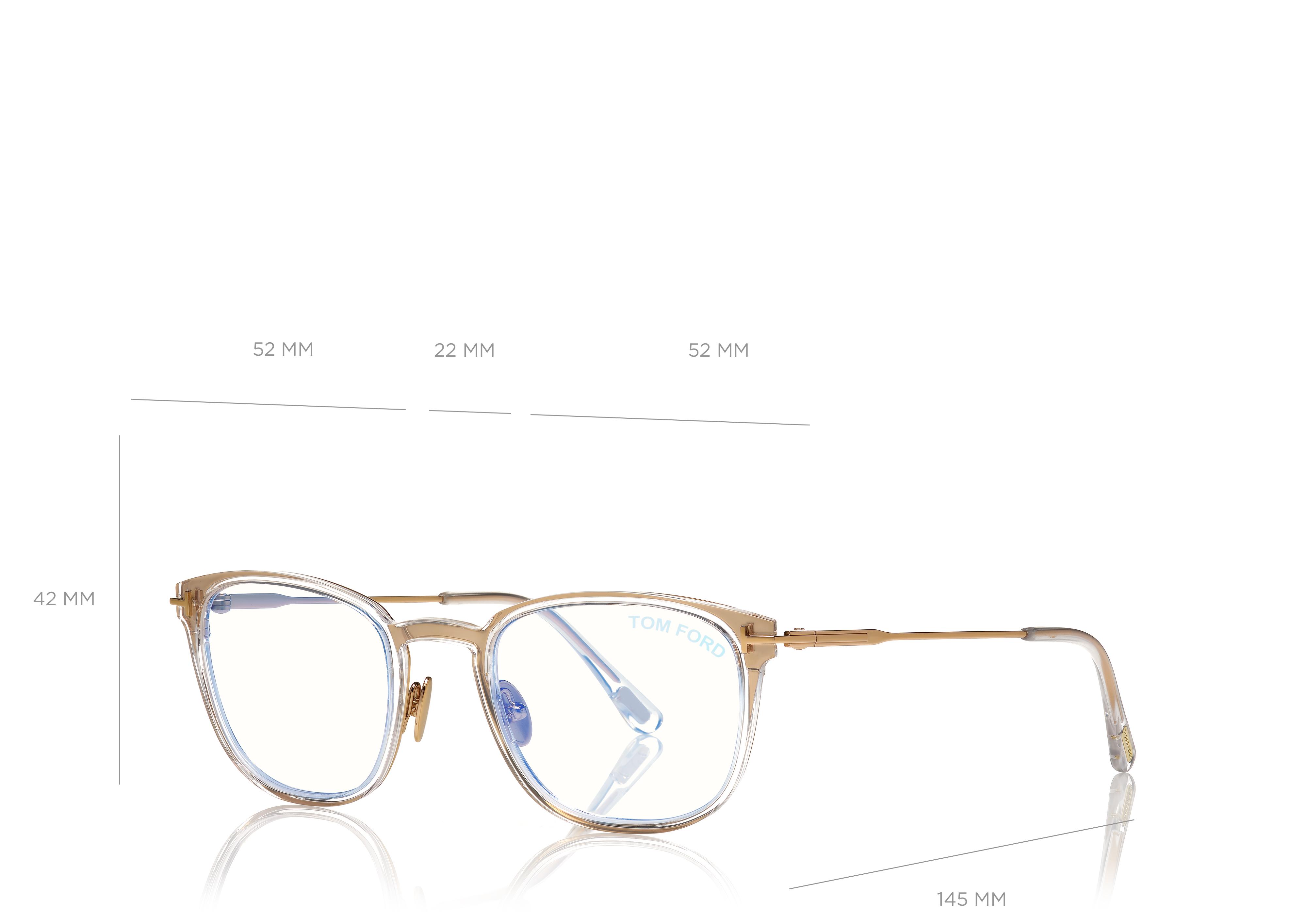 Tom Ford BLUE BLOCK SLIM RECTANGULAR OPTICALS 