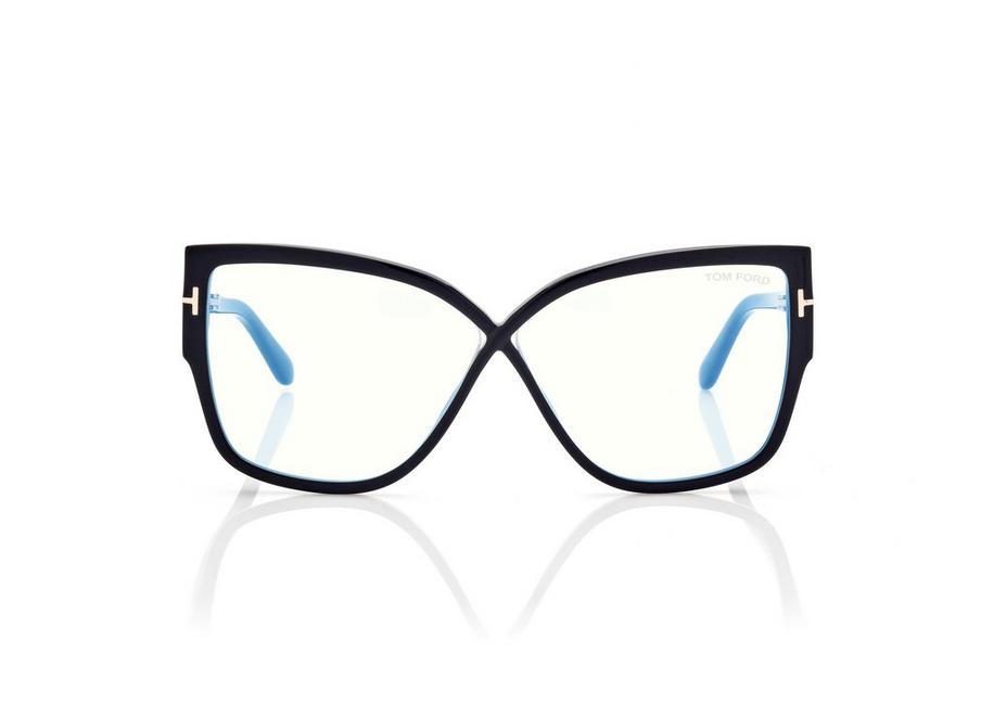 BLUE BLOCK ROUNDED BUTTERFLY OPTICALS A fullsize
