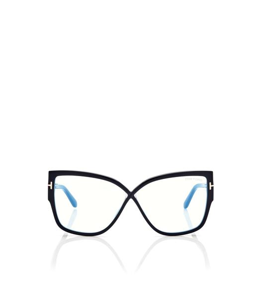 BLUE BLOCK ROUNDED BUTTERFLY OPTICALS