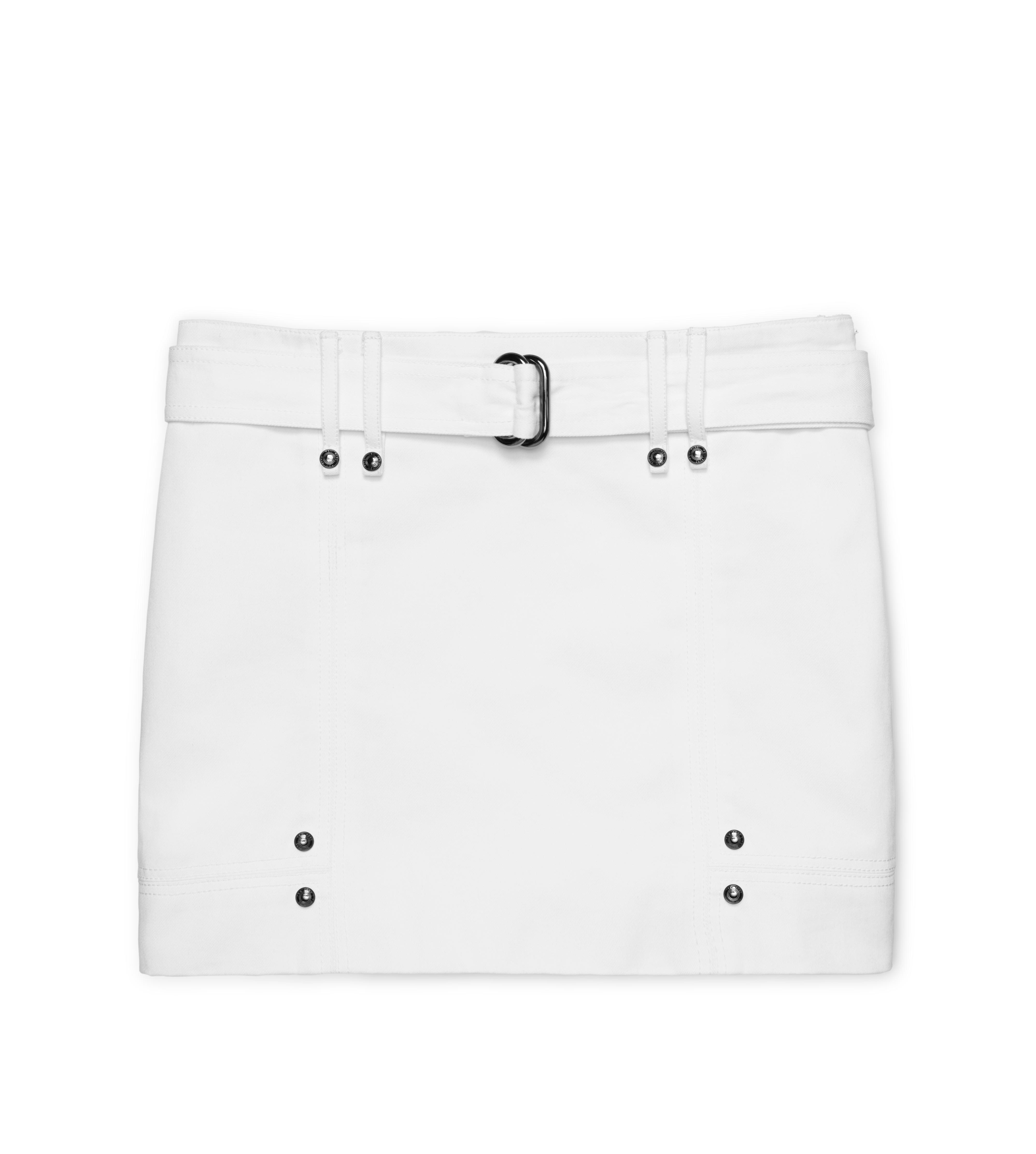 COTTON TWILL MINI SKIRT