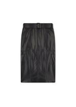 PLONGE LEATHER BELTED SKIRT A thumbnail