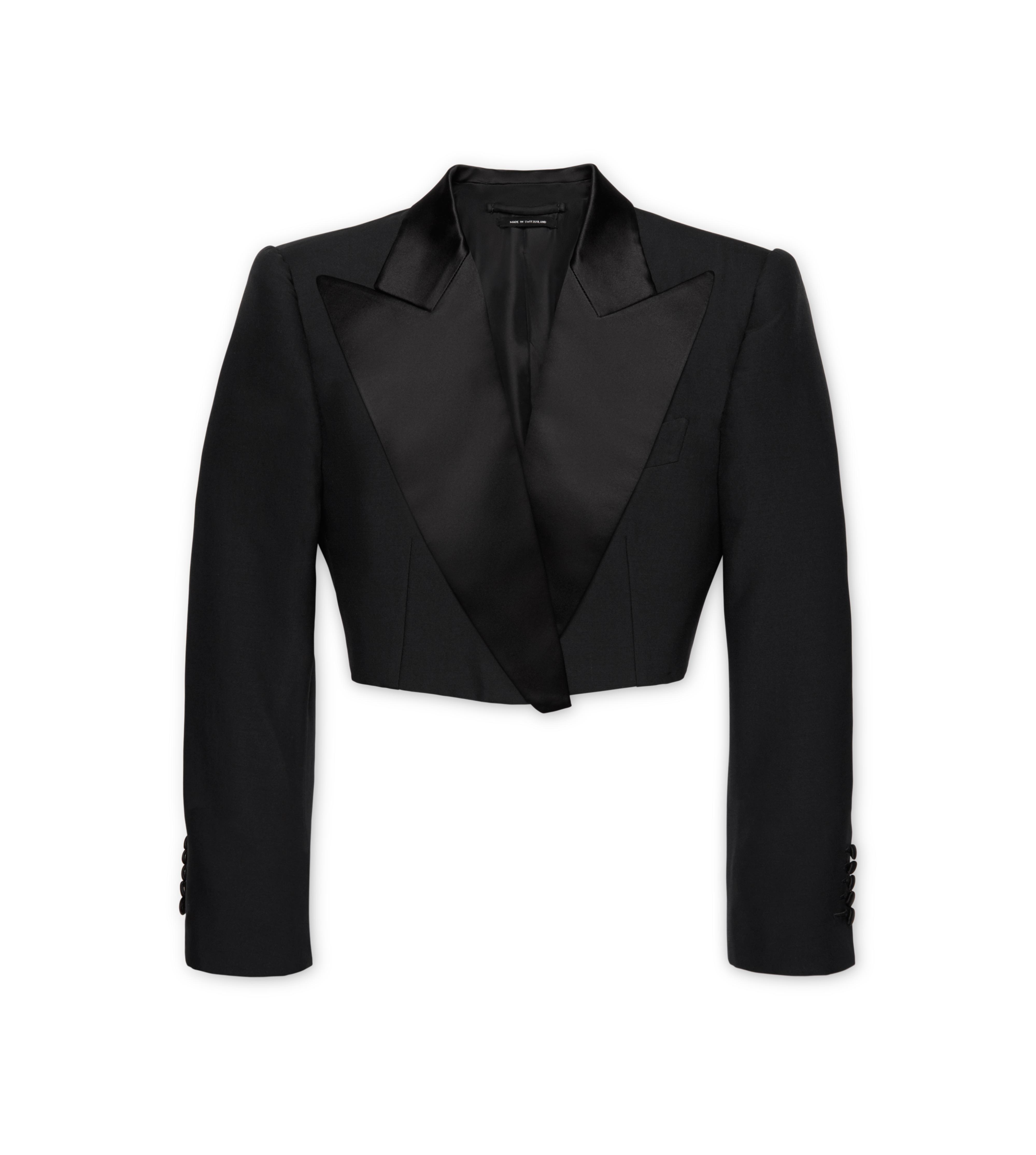 CROPPED TUXEDO JACKET