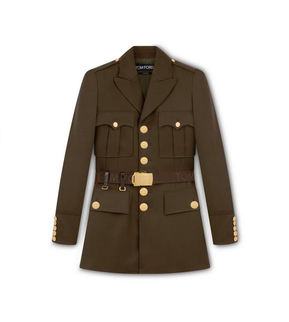 TECH HAND TAILORING BELTED MILITARY JACKET A fullsize