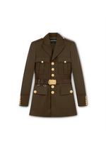 TECH HAND TAILORING BELTED MILITARY JACKET A thumbnail