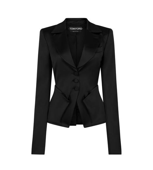 STRETCH DUCHESSE FITTED JACKET