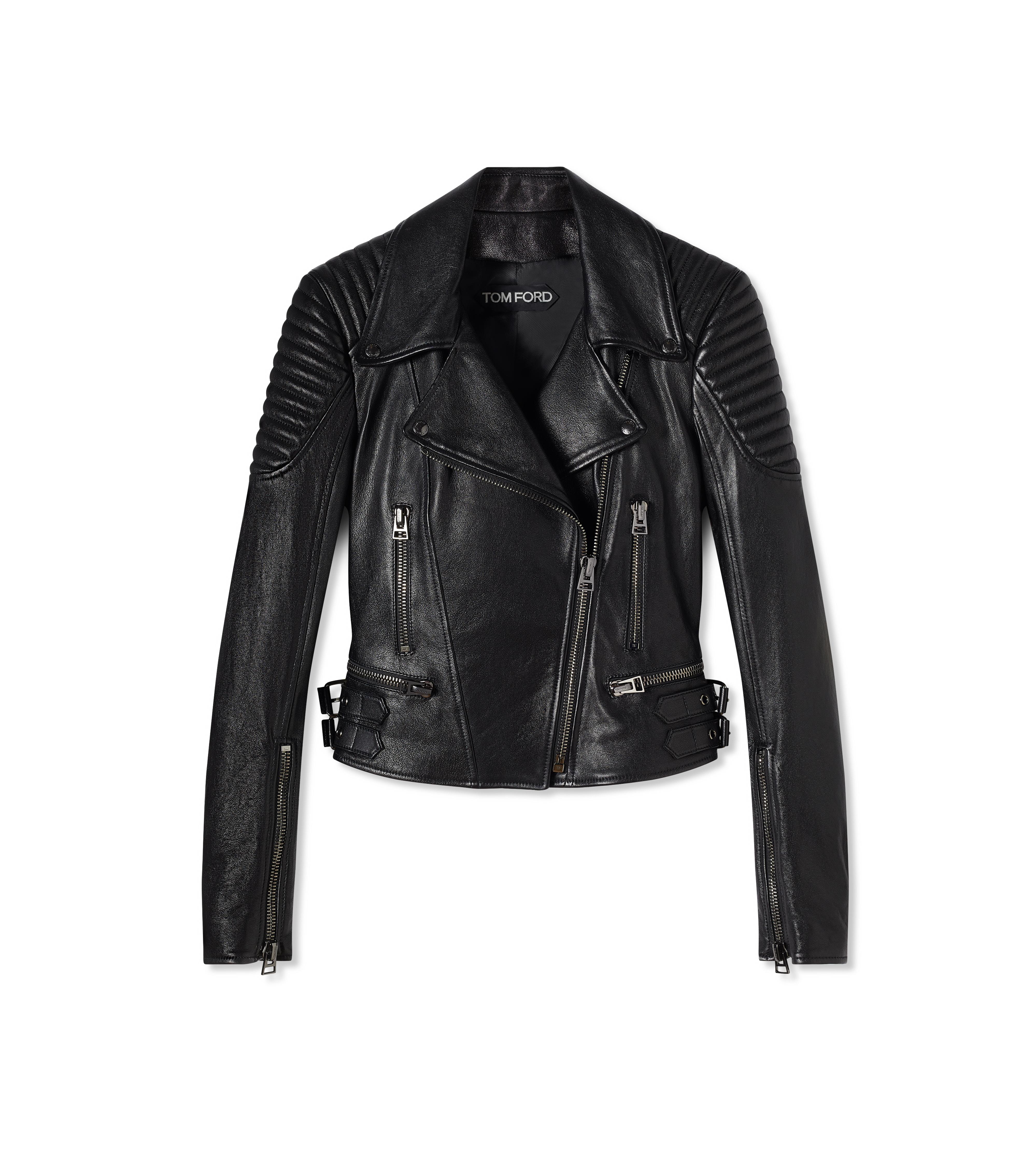 Tom Ford LEATHER FITTED BIKER JACKET 
