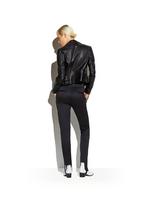 LEATHER FITTED BIKER JACKET C thumbnail