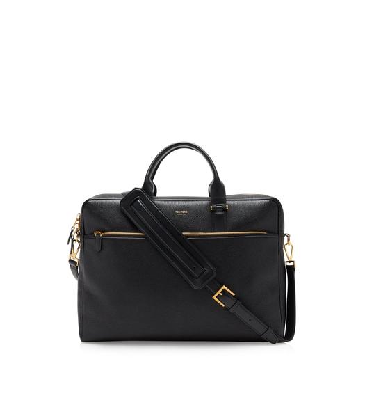 Tom Ford Full-grain Leather Briefcase in Black for Men Mens Bags Briefcases and laptop bags 