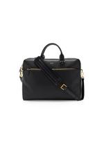 GRAIN LEATHER SLIM BRIEFCASE WITH SHOULDER STRAP A thumbnail