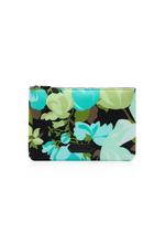 ABSTRACT FLORAL PRINT NEOPRENE SCUBA POUCH A thumbnail
