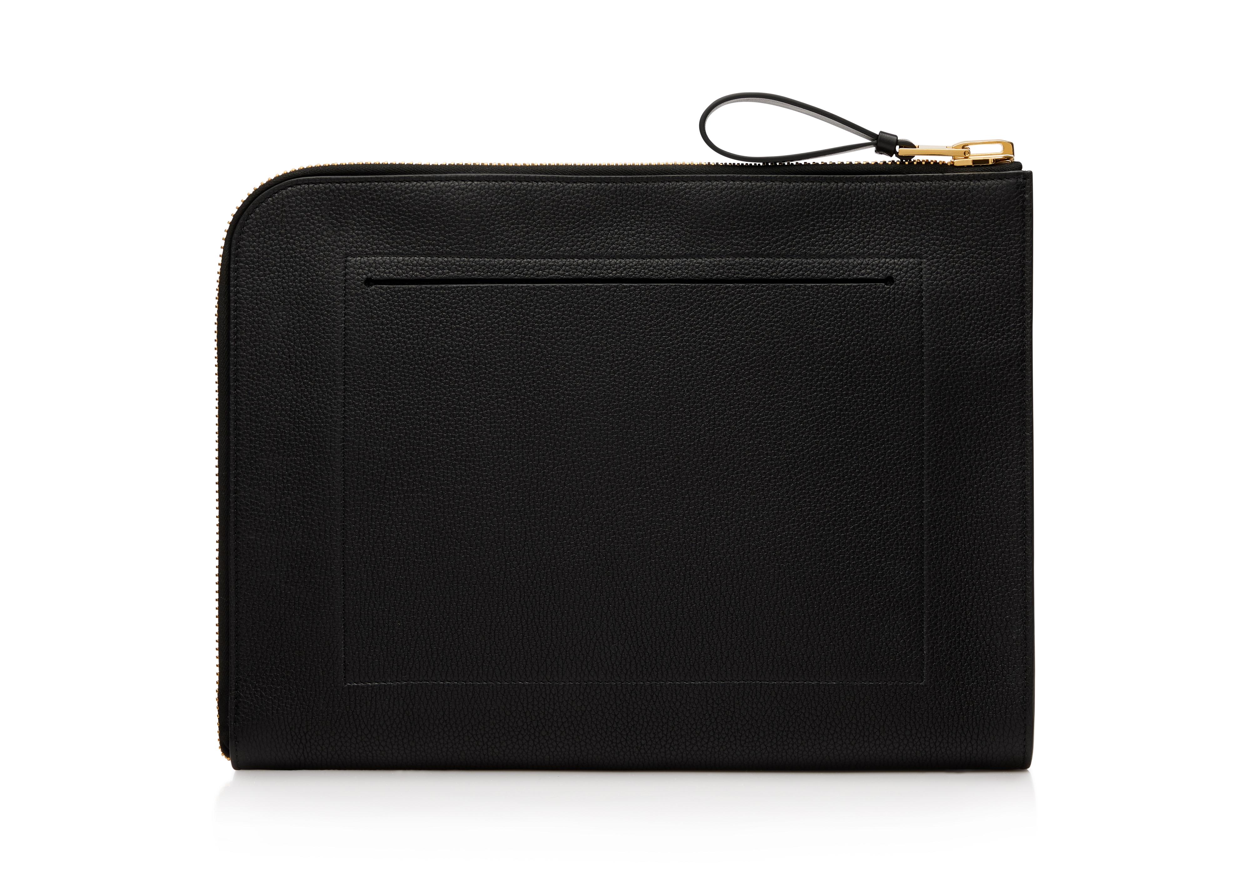 GRAIN LEATHER DOUBLE ZIP PORTFOLIO C thumbnail