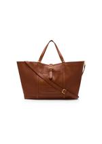 NATURAL SOFT LEATHER EAST WEST TOTE A thumbnail