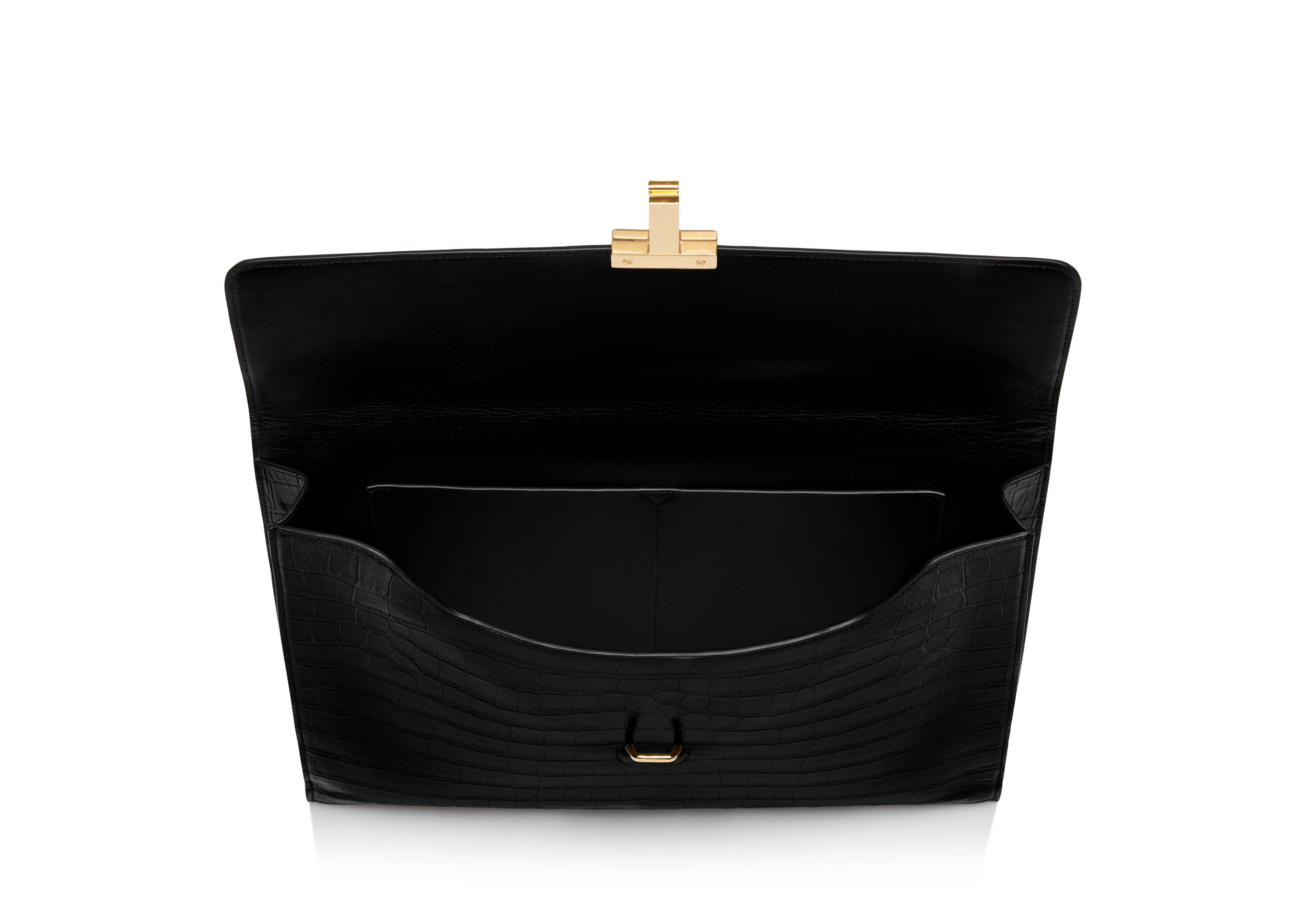 Tom Ford T-Pin Portfolio Clutch Bag - Black