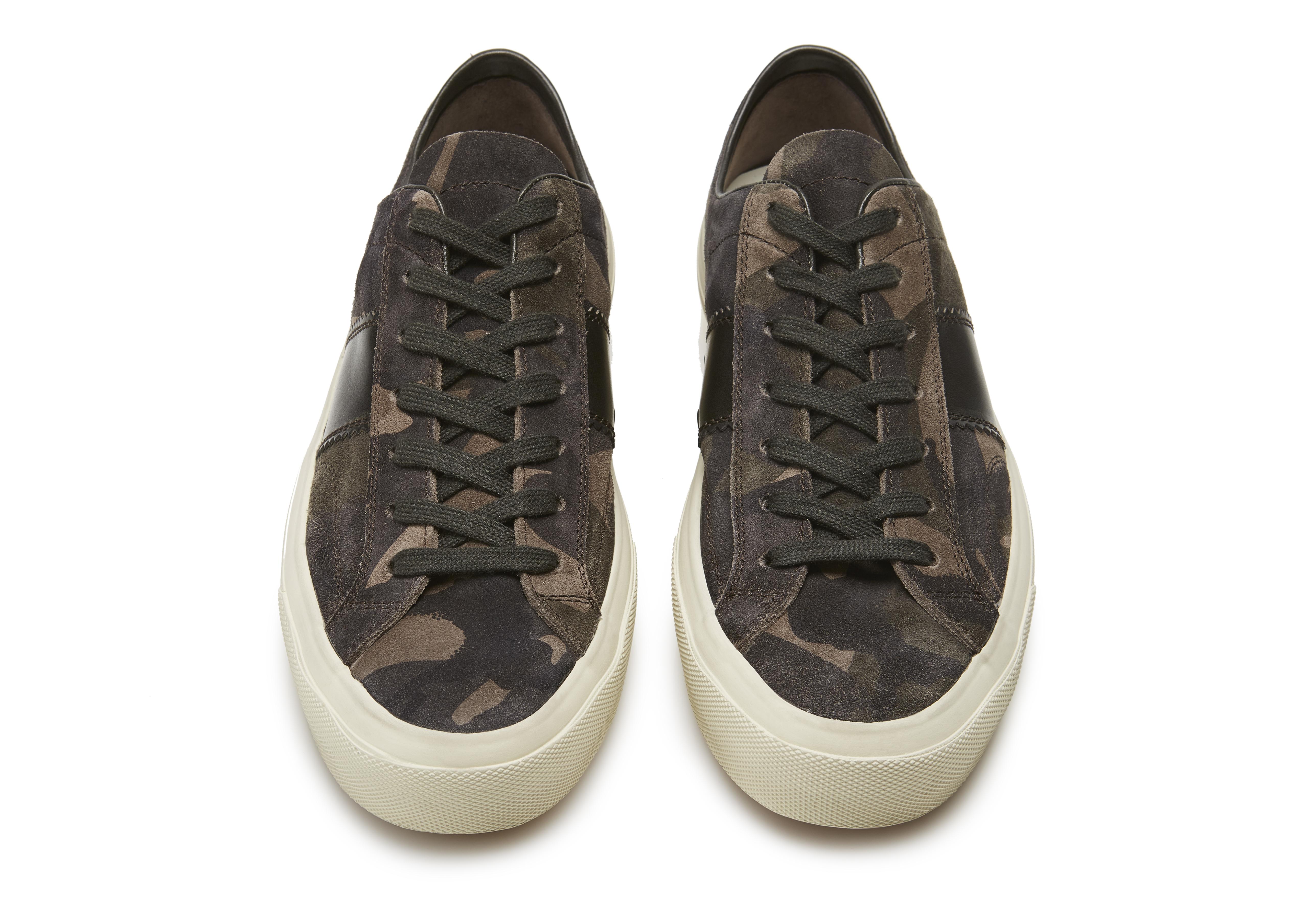 Tom Ford CAMOUFLAGE CAMBRIDGE LACE UP SNEAKERS 