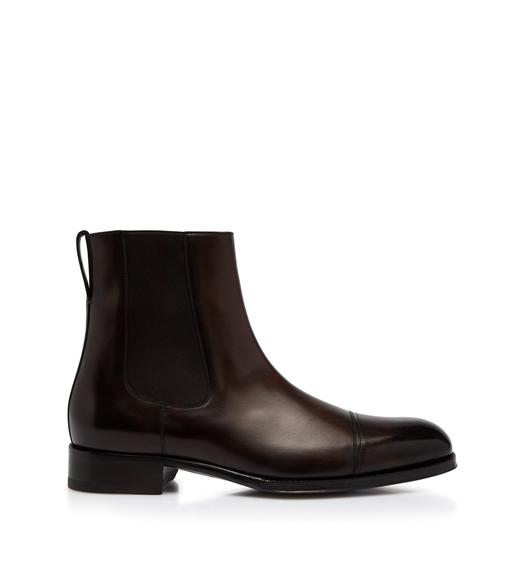 BURNISHED LEATHER EDGAR CHELSEA BOOT