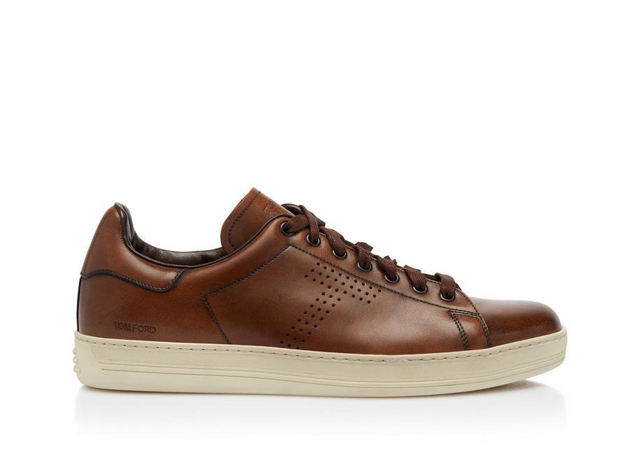 WARWICK BURNISHED LEATHER SNEAKERS